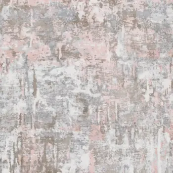 9' X 12' Gray and Pink Abstract Hand Loomed Area Rug
