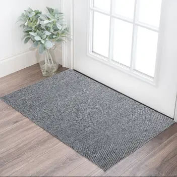 2' X 3' Blue Wool Geometric Hand Woven Area Rug