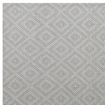 2' X 3' Ivory Wool Geometric Hand Woven Area Rug