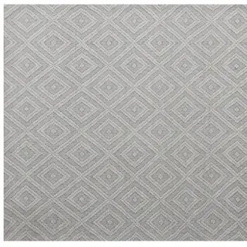 2' X 3' Ivory Wool Geometric Hand Woven Area Rug