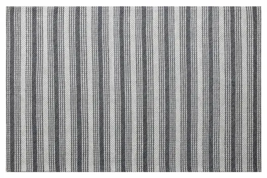 2' X 3' Gray Wool Striped Hand Woven Area Rug