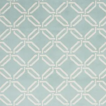 5' X 7' Beige and Green Trellis Non Skid Area Rug