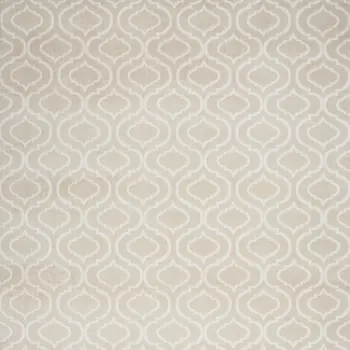 5' X 7' Beige and Ivory Trellis Non Skid Area Rug