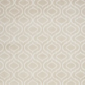 5' X 7' Beige and Ivory Trellis Non Skid Area Rug