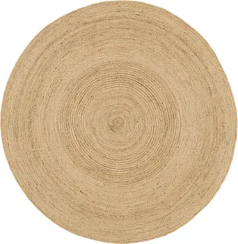 5' X 7' Beige and Ivory Floral Non Skid Area Rug
