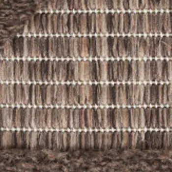 6' X 9' Dark Brown And Light Brown Geometric Indoor Outdoor Area Rug