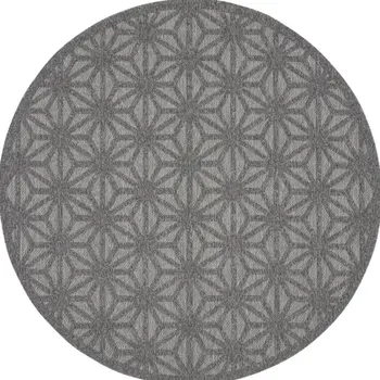 5' X 7' Ivory Blue and Gray Floral Non Skid Area Rug