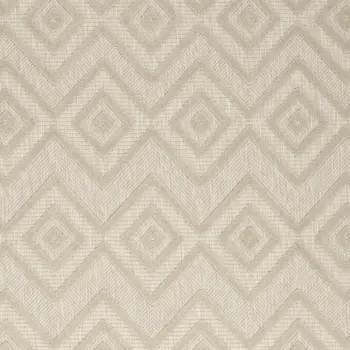 6' X 9' Cream And Beige Geometric Indoor Outdoor Area Rug