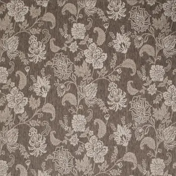 8' X 10' Brown And Ivory Floral Indoor Outdoor Area Rug