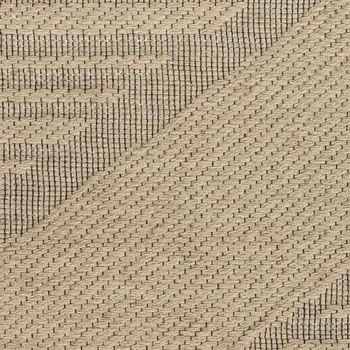 5' X 7' Ivory Blue and Gray Geometric Non Skid Area Rug