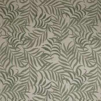 8' X 10' Ivory And Green Palm Leaf Indoor Outdoor Area Rug