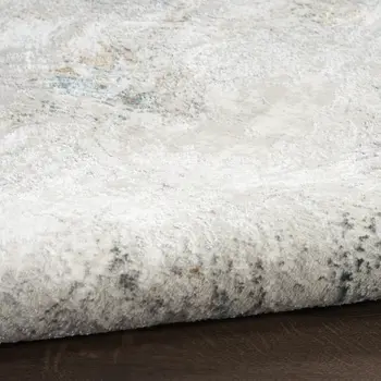 5' X 7' Ivory Gray and Brown Abstract Non Skid Area Rug