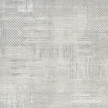 5' X 7' Silver and Gray Abstract Non Skid Area Rug