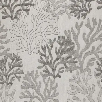 8' X 10' Gray Black And Ivory Nautical Indoor Outdoor Area Rug