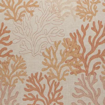 8' X 10' Coral And Beige Nautical Indoor Outdoor Area Rug