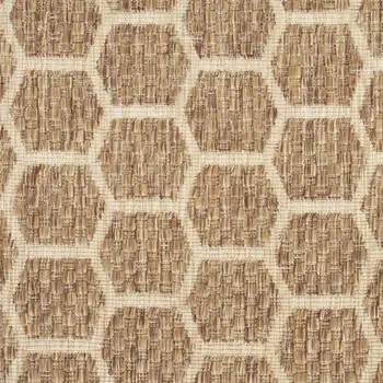 5' X 7' Beige Black and Gray Abstract Non Skid Area Rug
