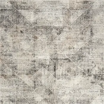 5' X 7' Ivory and Gray Abstract Non Skid Area Rug
