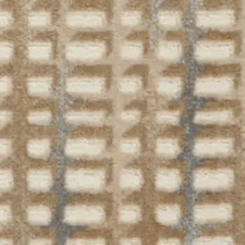 5' X 7' Beige And Blue Abstract Indoor Outdoor Area Rug