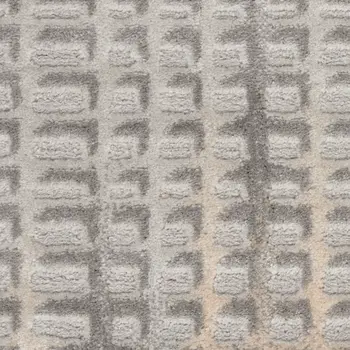 5' X 7' Beige And Gray Abstract Indoor Outdoor Area Rug