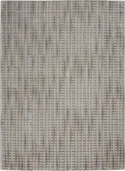 5' X 7' Beige And Gray Abstract Indoor Outdoor Area Rug