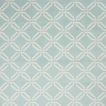 6' X 9' Beige and Green Trellis Non Skid Area Rug