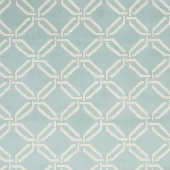 6' X 9' Beige and Green Trellis Non Skid Area Rug