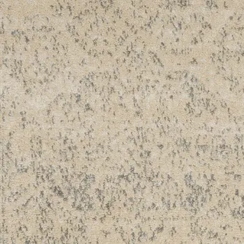 7' Beige And Gray Geometric Distressed Runner Rug