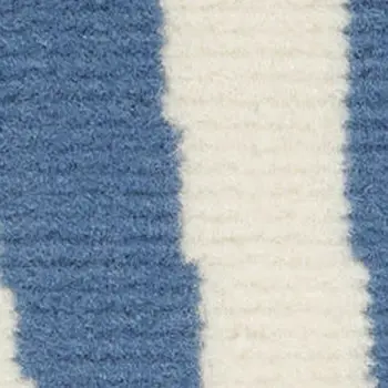 8' Blue And Beige Floral Runner Rug