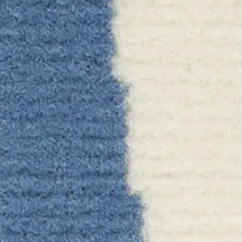 8' Blue And Beige Floral Runner Rug