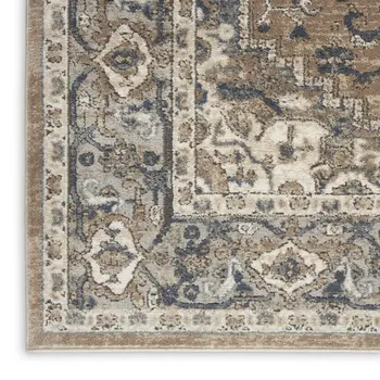 4' X 6' Pink and Ivory Floral Power Loom Area Rug
