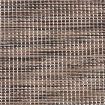 8' X 10' Ivory and Tan Damask Distressed Non Skid Area Rug