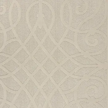 6' X 9' Cream And Beige Trellis Indoor Outdoor Area Rug