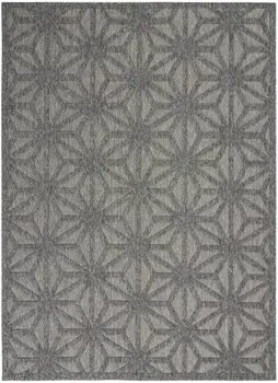 6' X 9' Dark Gray And Light Gray Geometric Indoor Outdoor Area Rug