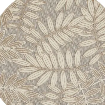 6' X 9' Ivory Abstract Power Loom Area Rug