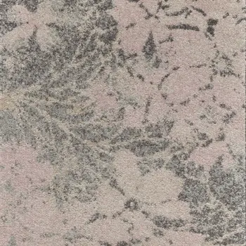 7' Gray And Pink Floral Runner Rug