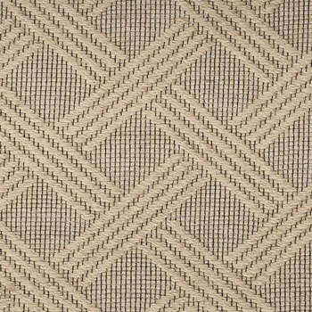 8' X 10' Ivory Black and Gray Geometric Non Skid Area Rug