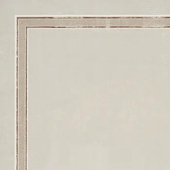 8' X 10' Ivory and Brown Geometric Non Skid Area Rug