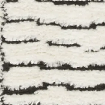 5' X 7' Ivory and Black Geometric Area Rug