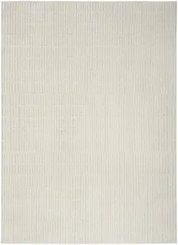 5' X 7' Ivory and Gray Abstract Area Rug