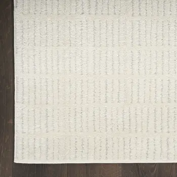 5' X 7' Ivory and Gray Abstract Area Rug