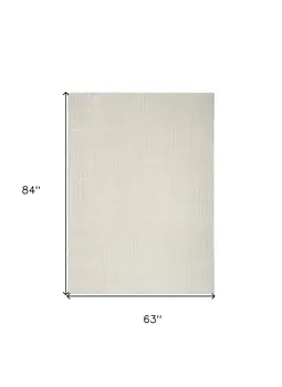 5' X 7' Ivory and Gray Abstract Area Rug