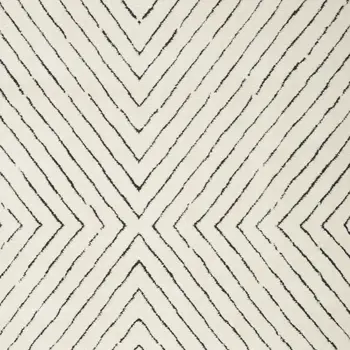 5' X 7' Ivory and Black Abstract Area Rug