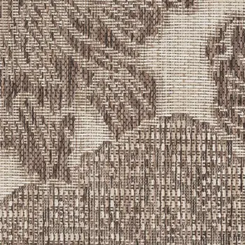 8' X 10' Ivory Gray and Brown Abstract Non Skid Area Rug