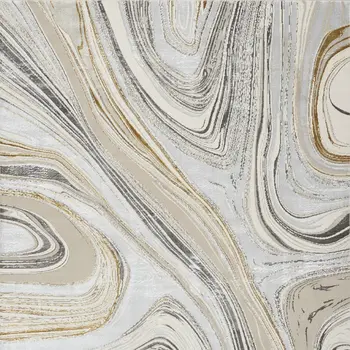 8' X 10' Ivory Gray and Brown Abstract Non Skid Area Rug