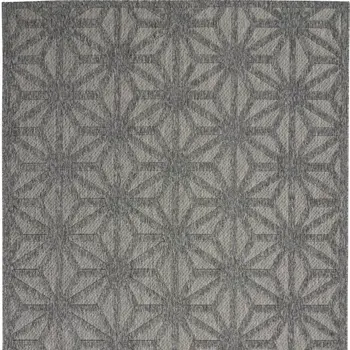 5' X 7' Dark Gray And Light Gray Geometric Indoor Outdoor Area Rug