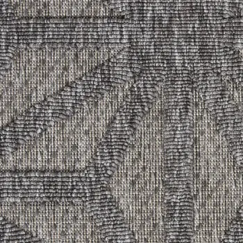 5' X 7' Dark Gray And Light Gray Geometric Indoor Outdoor Area Rug