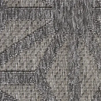 5' X 7' Dark Gray And Light Gray Geometric Indoor Outdoor Area Rug