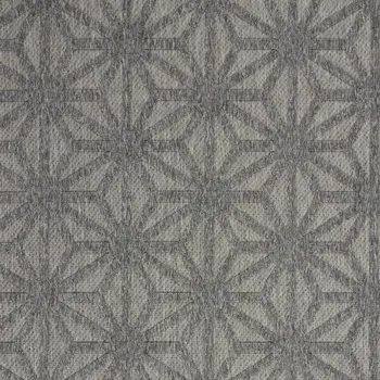 5' X 7' Dark Gray And Light Gray Geometric Indoor Outdoor Area Rug