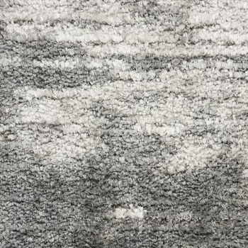 4' X 6' Charcoal and Ivory Abstract Shag Area Rug