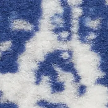 7' X 10' Ivory and Navy Blue Abstract Distressed Non Skid Area Rug